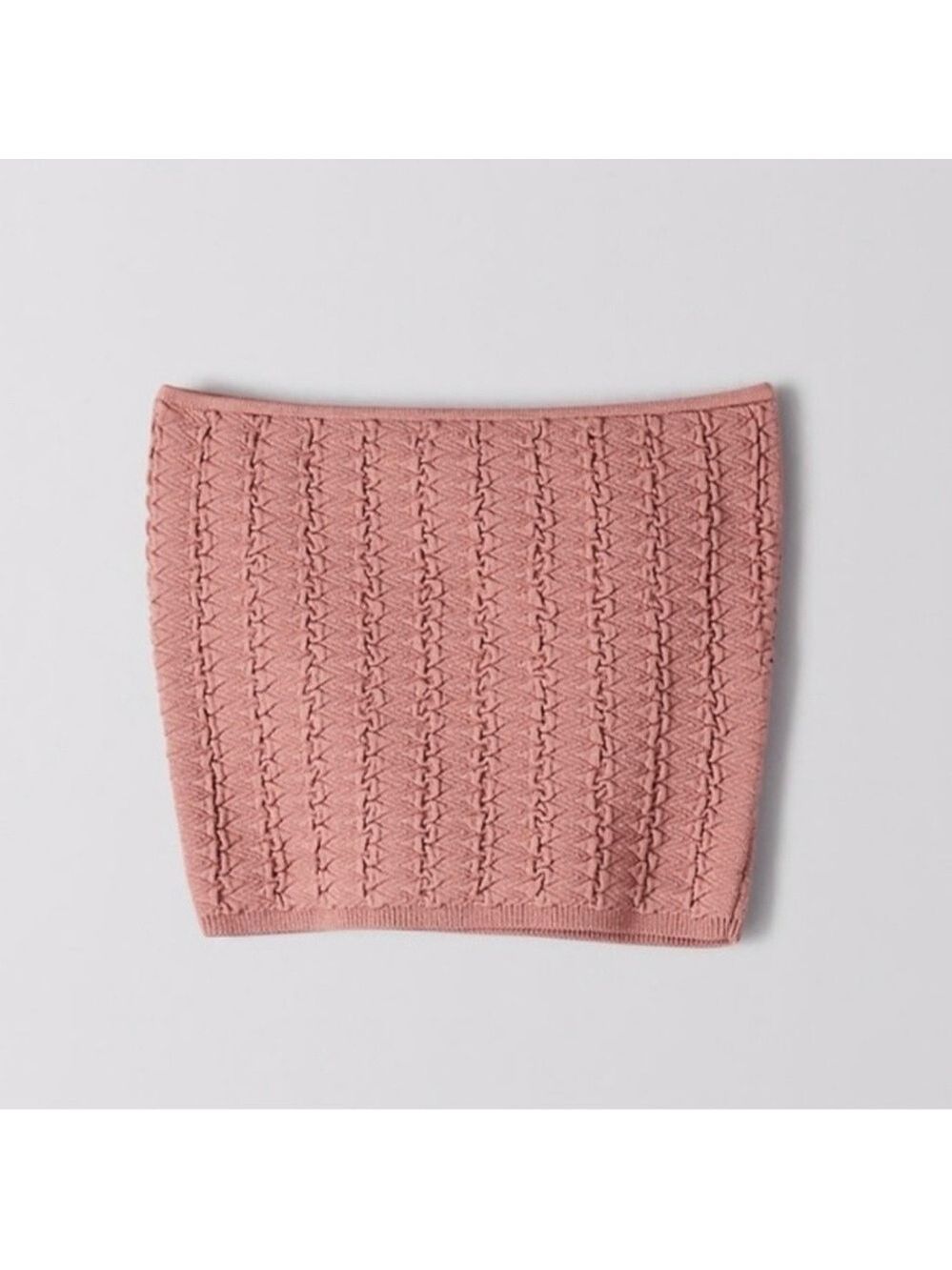 Babaton Essamba Tube Top XXS Mauve Earth Sculpt Knit Yarn